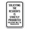 Signmission Safety Sign, 12 in Height, Aluminum, 18 in Length, No Solicting - Solic T A-1218 No Solicting - Solic T - alternate 1
